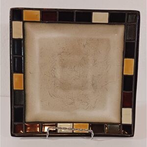 Home Trends MOSAIC TILES Square SALAD PLATE 7 1/2" Stoneware